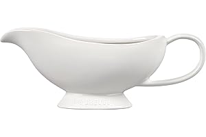 Le Creuset Heritage Stoneware Gravy Boat, White
