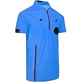 VKT Soccer Referee Shirt Jersey Kit Official Short Sleeve Ref Shirts Uniform Halloween Costume for Men & Women