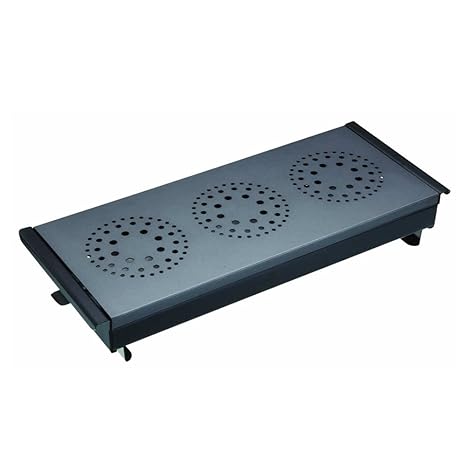 Master Class Speisewärmer Professional für 3 Teelichter, Kunststoff, Schwarz/Grau 28 x 18 x 18 cm