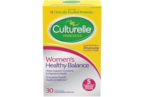 Culturelle Probiotics, Women’s Healthy Balance, 30 Capsules, 5 Clinically Proven Probiotic Strains to Support Digestive, Immu