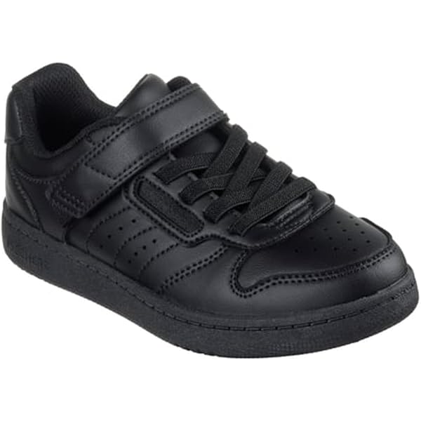 thumbnail image 2 of K Swiss Classic All Black Leather Toddler Sneakers - Low Top, Laces, Sizes 2-9 2 of 6