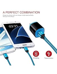 Cebkit - Cable micro USB para carga rápida de teléfonos móviles (compatible con Samsung Galaxy S7 S6 Edge, J7 J3 J5, LG Stylo 2 3 K30 K20 Plus, Note 3 4 5, Kindle, tablet)