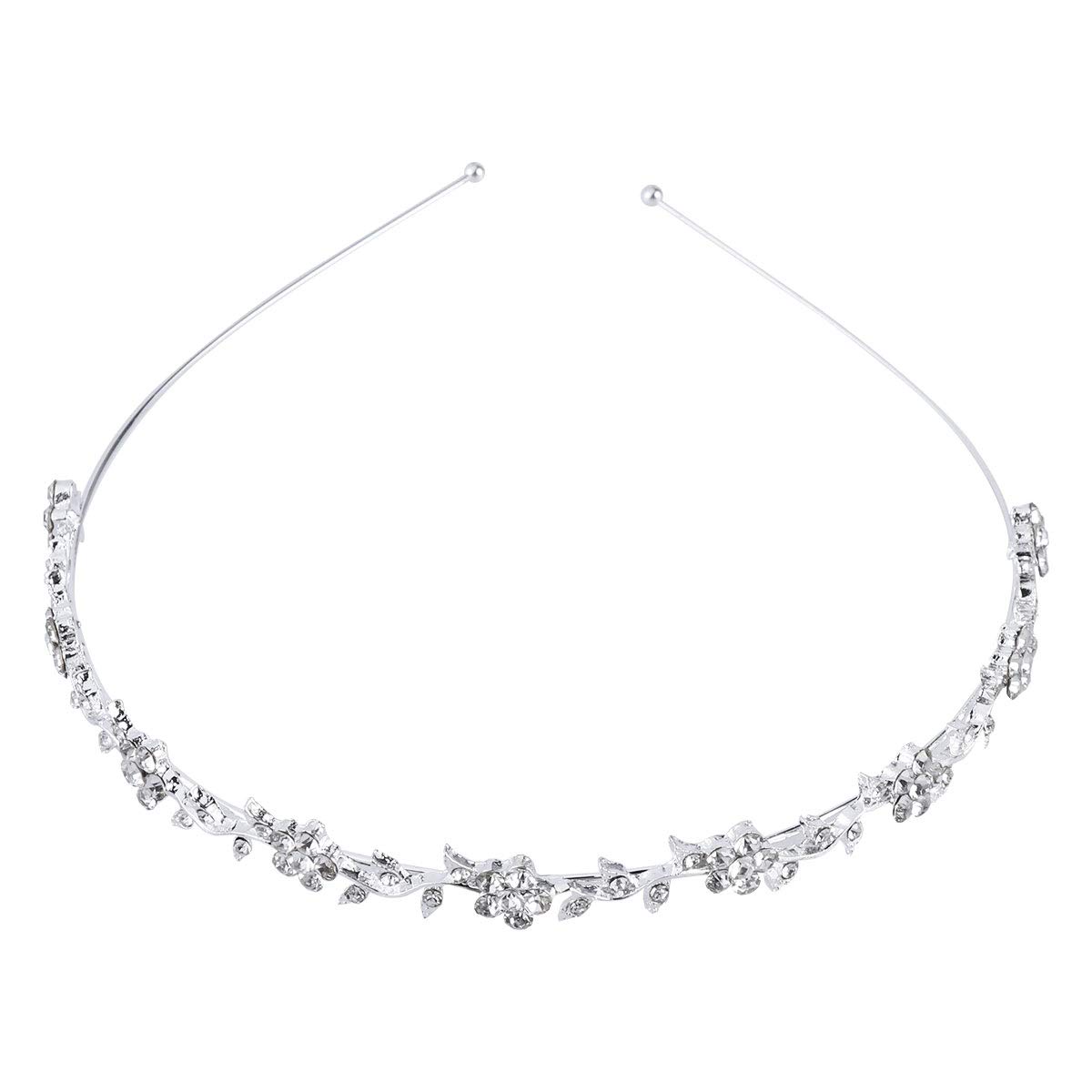 NUOLUX Wedding Women's Crystal Bridal Leaves Crown Headband Tiara