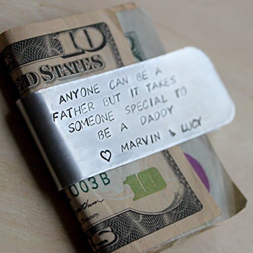 FREE SHIPPING. Hand Stamped Money Clip. Credit Card Holder. Copper or Silver Aluminum. Personalized Custom - Groomsman. Fathers Gift