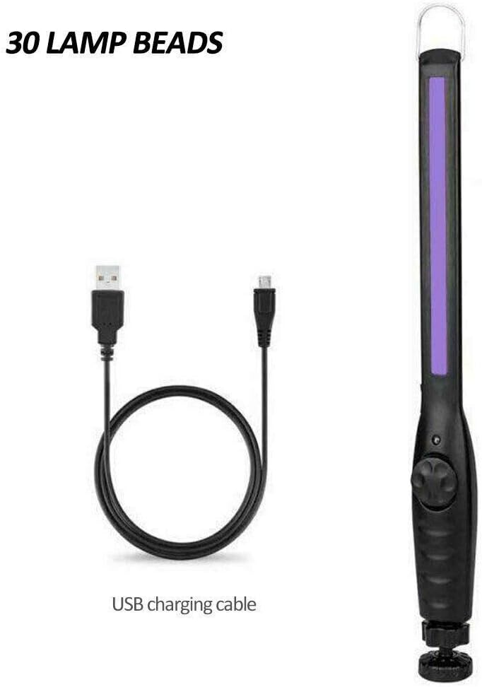 JZORI Upgraded UV Light Sanitizer Travel Wand UV Light with USB Charging, LED UVC Lamp for Household Office Travel