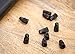 Hollow-Point (25) Black Plastic Bicycle Presta Valve Caps. Set of 25