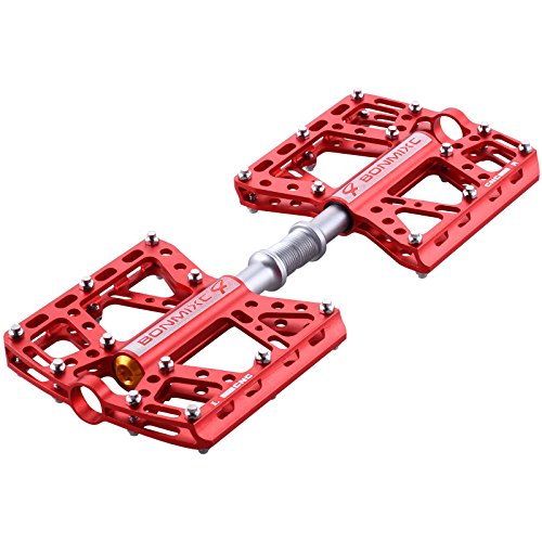 Bonmixc Bicycle Pedals, 9/16" Cycling Four Pcs Sealed Bearing Bike Pedals