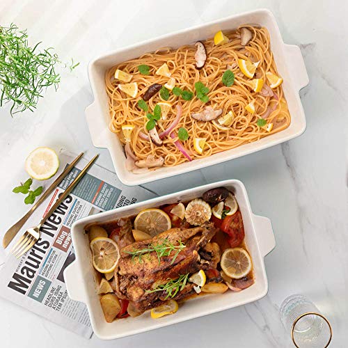 Bakeware Set, Krokori Rectangular Baking Pan Ceramic Glaze Baking Dish