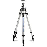 Spectra Precision 2162 Heavy-Duty Elevating Aluminum Tripod | Adjustable Crank extends from 4'3 " to 7'6" 5/8-11 Thread, Shoulder Strap. Stable Support for Lasers and Survey Equipment