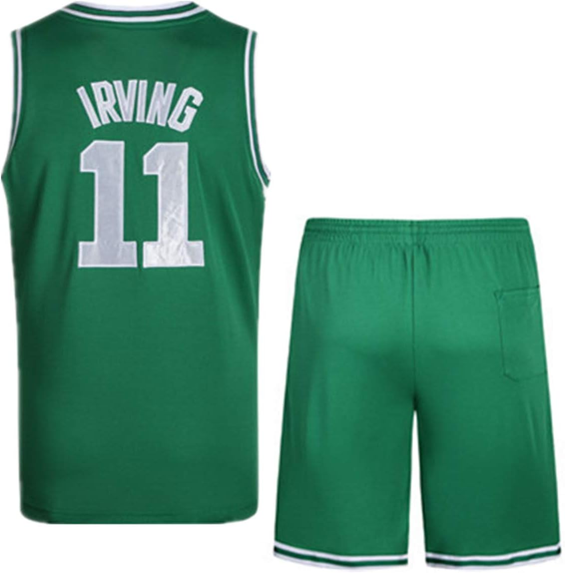Men’s NBA Boston Celtics Jersey - Kyrie Irving#11 Teens Mesh Embroidery Basketball Sport Jersey Sleeveless Sport Vest Top shorts