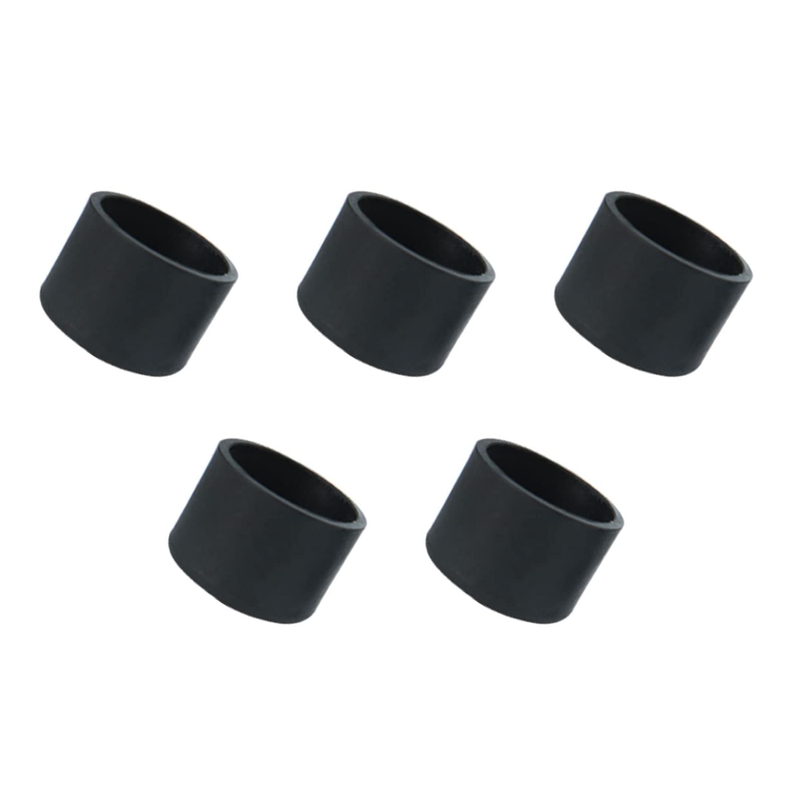 METALLIXITY Chair Leg End Cover (39mm Dia) 5Pcs, Rubber Furniture Feet Caps Floor Protector - for Sofa Table Patio Chairs, Black