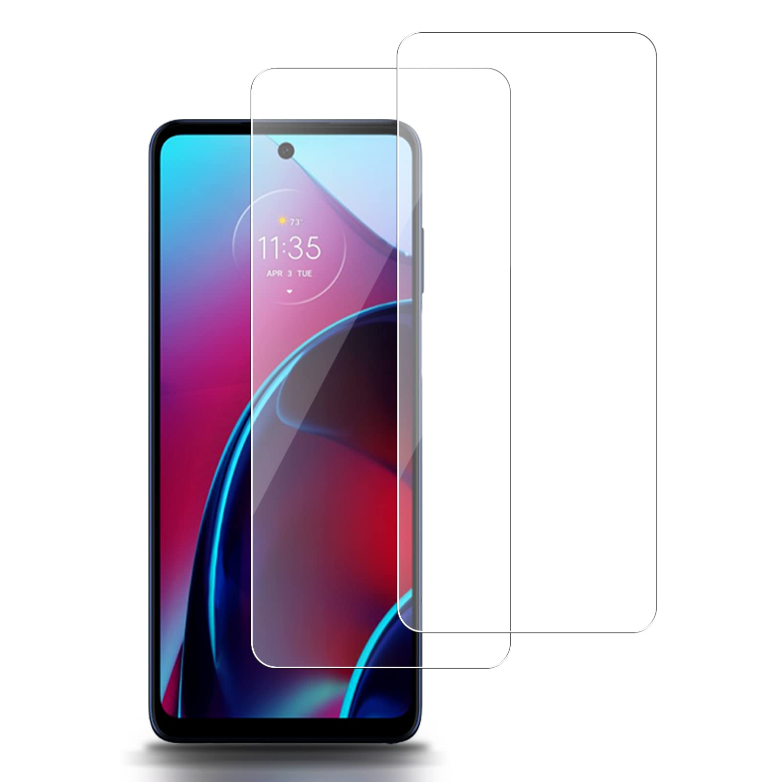 ROVLAK Screen Protector compatible with Moto G Stylus 2022 Tempered Glass Screen Protector 2-Pack HD 2.5D 9H Protective Film Protection Anti-Fingerprint Bubble-Free Glass Protector