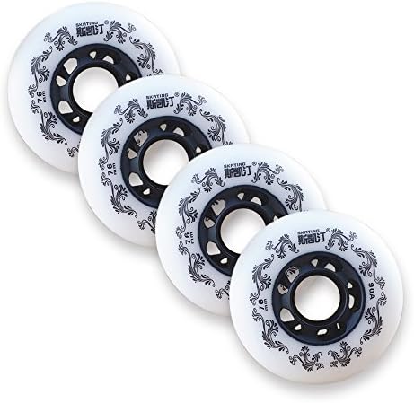 4-Pack,Skating Rollerblades Wheels-80mm White