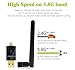 SeoJack AC600 Dual Band(5GHz and 2.4GHz) Wireless USB Wifi Adapter With External Antennas,For Device of Windows XP/Vista/7/8/8.1(32/64bits)/ MAC OS X 10.7.X and Above