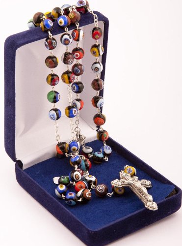 Murano Glass Rosary Genuine Murano Glass Glass from the island of Murano in Venice.Gift Rosary. Lady's Rosary.Hand Made Rosary.