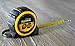 Tape Measure 16-Foot (5m) by Magnelex, Inches and Metric Measuring Tape for Construction, Home Use and DIY, Smooth Sliding Nylon Coated Ruler, Strong Belt Clip, Impact Resistant Rubber Covered Case