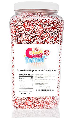 Crushed Peppermint Candy Pieces Bits in Jar (5 Lbs) - Thumbnail 5