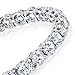 NYC Sterling Women Wonderful 5mm Round Cubic Zirconia Tennis Bracelet, Measures 7.25 Inches
