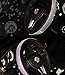 Carfond PU Leather Crystal Steering Wheel Cover, with Bling Bling Rhinestones 15 inch Black/siilver