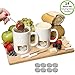 Evelots Fondue Mugs,2 Mugs,4 Forks & 8 Votive Candles-Minor Defects-14 Piece Set