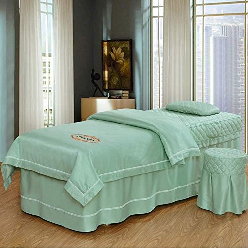 Kswd 韓国語 4セット 日本最大級の品揃え マッサージベッドカバー 汚れに強い 体燻蒸テーブル寝具 70x190cm 緑 美容ベッドカバー 28x75inch 抗しわ