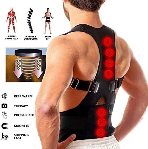 shree krishna Unisex Magnetic Back Posture Corrector Therapy Shoulder Belt for Lower and Upper Back Pain Relief, posture corrector for women, posture corrector belt for men (XL)