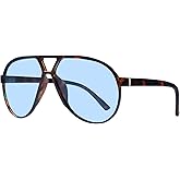 mosanana Trendy Aviator Oversized Sunglasses for Women Retro 70s Style MS52482