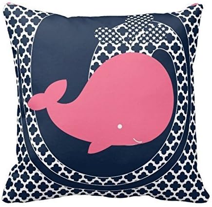 HEAT NO1 Pink dolphin's innocence jaj207 Square Decorative Throw Pillow Case Cushion Cover 18 X 18