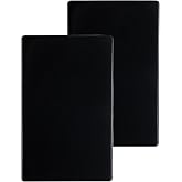 Bates- 1-Gang Screwless Blank Wall Plate Cover, Standard Size, 4.68" x 2.93", 2 Pack, Black, Glossy, Child Safe Blank Device Outlet Cover, Polycarbonate Thermoplastic, Heat &amp; Impact Resistant