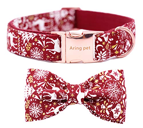ARING PET Dog Collar Bowtie Dog Collar with Bow, Adjustable Collars for Dogs Small Medium Large