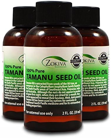 Tamanu Oil- 3-Pack Organic 100% Pure Unrefined Cold Pressed No Additives 6 oz