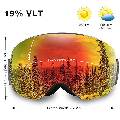 image for AKASO Mag-Pro OTG Ski Goggles, Snowboard Goggles - Magnetic Interchang