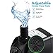 Hzeal Water Pump 300GPH (1200L/H, 21W) Submersible Pump, 48 Hours Dry Burning Fountain Submersible Water Pump for Aquarium Fish Tank Pond Statuary Hydroponics with 5.9ft Power Cord, 3 Nozzle