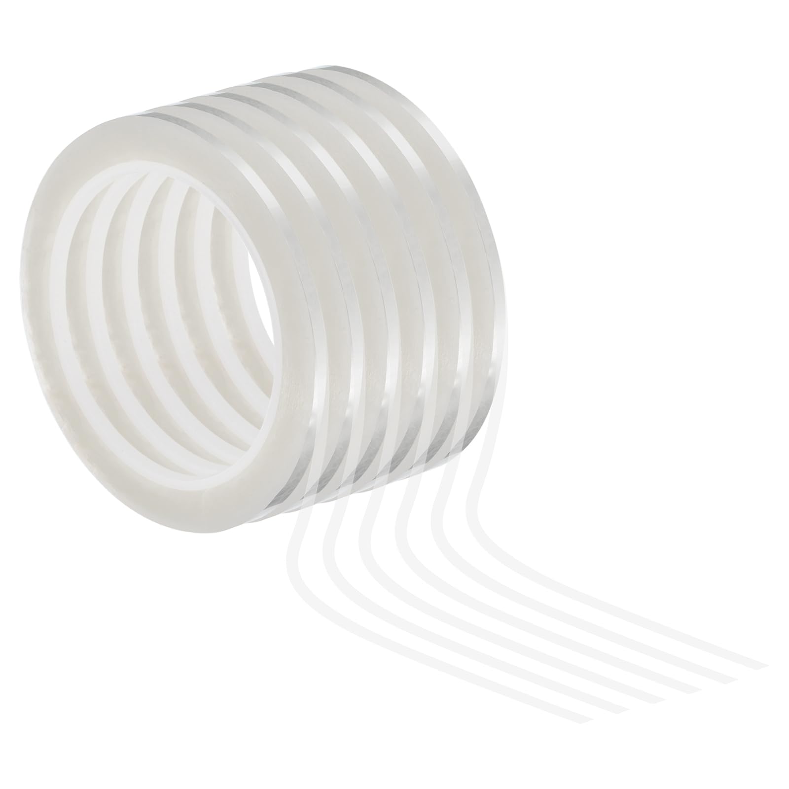 PATIKIL 1/8" Whiteboard Tape, 6 Pack Thin Dry Erase Tape for Graphic Chart Marking DIY Art, Transparent