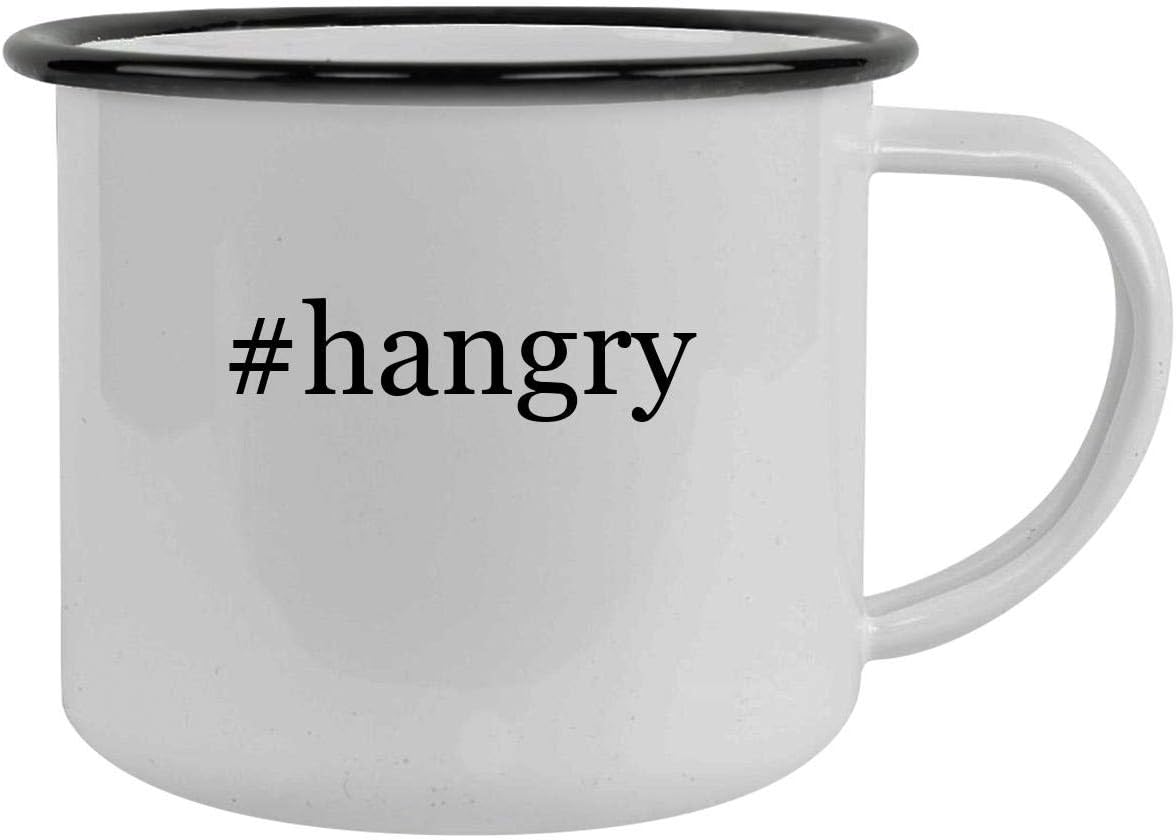 #hangry - 12oz Hashtag Camping Mug Stainless Steel, Black