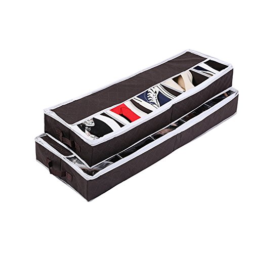 Osier Under Bed Shoes Organizer Adjustable Haning Shoe Storage,5 Cells