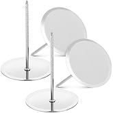 Garneck 4 Pcs Flower Nail Lifters Set for Cake Decorating: 5cm Dia Large Stainless Steel Cake Baking Heating Core Tools Silver Flower Tips for Petal Paste