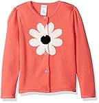 Gymboree Toddler Girls' Pink Daisy Cardigan Sweater, Sunkist Coral, 4T