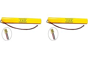BATTERY HAWK (2 Pack) ELBB003 Lithonia ELB-B003 Unitech BAT9.6V700 9.6v 900mAh Exit Sign Emergency Light NiCad Battery Replacement ELB-B004 ELBB004 OSI OSA228 DANTONA CUSTOM-306-U BCN800-8BWP-CE005 ELB-B004