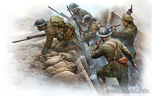 PLASTIC MODEL BRITISH INFANTRY BEFORE THE ATTACK , WW| ERA 1/35 MASTER BOX 35114