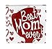 KINREX Best Mom Ever Mug – Valentines Day Gifts Mothers Day Gifts Coffee Cup for Women, Mother, Grandmother, Parent, Gift for Christmas, Birthday, Thanksgiving, Red, 12 oz. Novelty Tea Cups