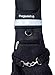 yohino Theglamdog Pet Carrier Shoulder Sling for Small Dogs and Cats, Smartphone Mesh Pocket with Fastenable Closure and Zippered Pocket for Treats, Waste Bags, Small Flashlight (Black/Brown)