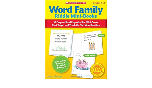 Amazon Com Word Family Riddle Mini Books 35 Easy To Read Reproducible Mini Books That Target And Teach The Top Word Families 9780545442770 Birchall Lorrie Books