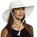 Sloggers Womens Wide Brim Braided UPF 50+ Hat (White)
