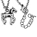 Shiny Silver Prancing Horse Lover American Pony Necklace Jewelry Gift for Girl Teen Kid Children Woman