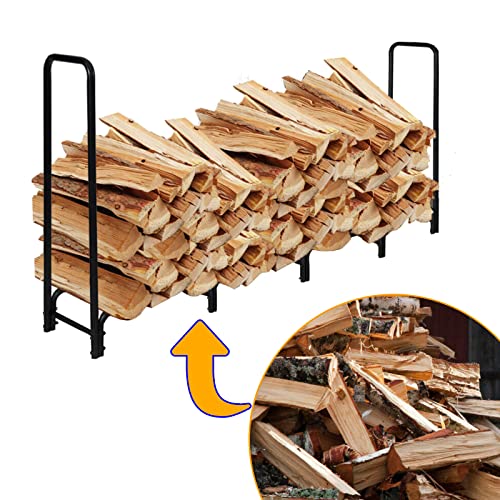 Firewood Rack 8ft Log Rack Heavy Duty Log Indoor Outdoor Wood Storage
