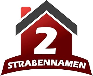 RJWprint Mülltonnen-Aufkleber Personalisierbar mit Adresse/Straßennamen 15 x 12 cm, 4 Stück