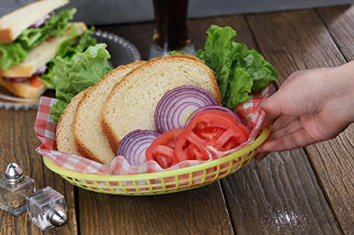 New Star Foodservice 44195 Fast Food Baskets, 9.25 x 6 Inch Oval, Set of 36, Yellow - Thumbnail 5