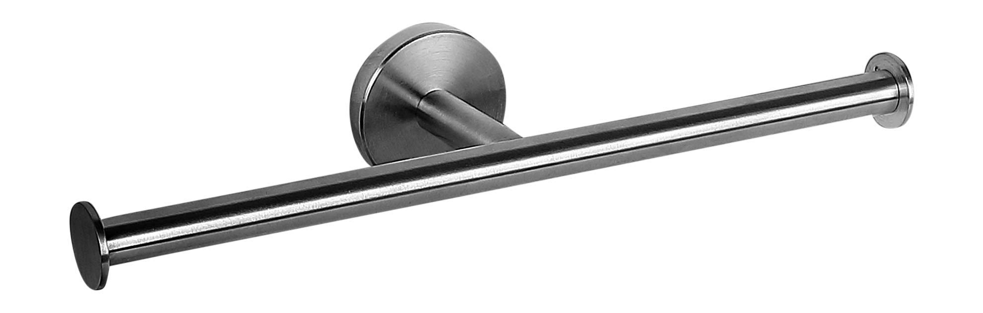 Ambrosya® | Exclusive toilet paper holder made of stainless steel | Bathroom Holder Bracket Toilet Paper Holder Roll Holder Toilet Paper WC (Stainless Steel (Brushed))