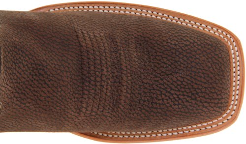 Justin Boots Men's U.S.A. Bent Rail Collection 13" Boot Wide Square Double Stitch Toe Leather Outsole,Chocolate Bisonte/White Classic,13 D US